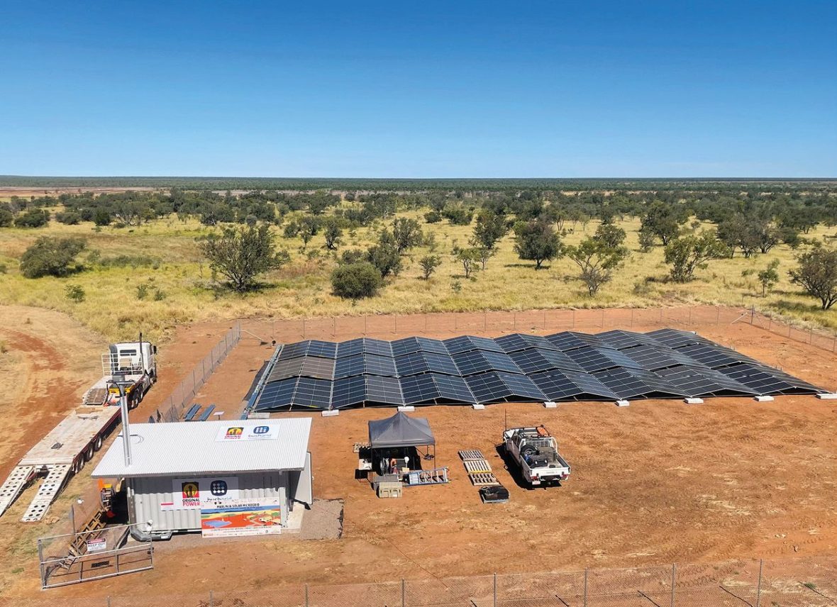 A solar microgrid in outback Australia.