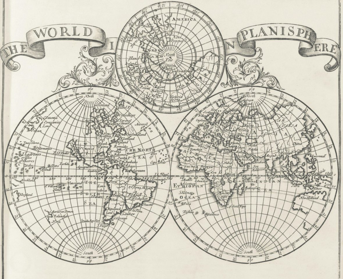 A map of the world from the start of the 18th century.